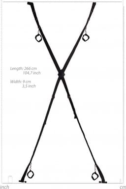 Over de Deur Bondage Kruis - Zwart — thumbnail 4