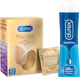 Durex - 20 stuks Condooms - Nude No Latex - 100ml Glijmiddel - Play Sensitive - Voordeelverpakking — thumbnail 1