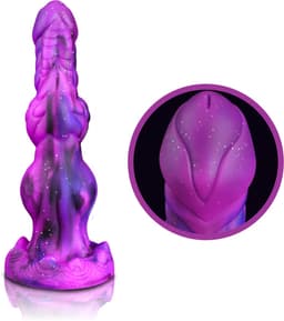 JustFun Fantasy Dildo - 25 CM - Met Zuignap - Sex Toys voor Mannen & Vrouwen - Monster Anal Plug XXL - Paars — thumbnail 1
