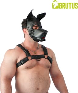 BRUTUS Vegan Puppy Harness Black-Black S/M — thumbnail 4