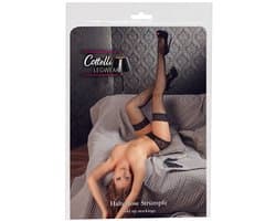 Cottelli Collection – Non Slip Net Kousen met Verleidend Ontwerp voor de Ondeugende Vrouw – Maat S – Zwart