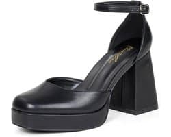 Elegante Pumps met Plateauzool voor Dames - Blokhak en Enkelband