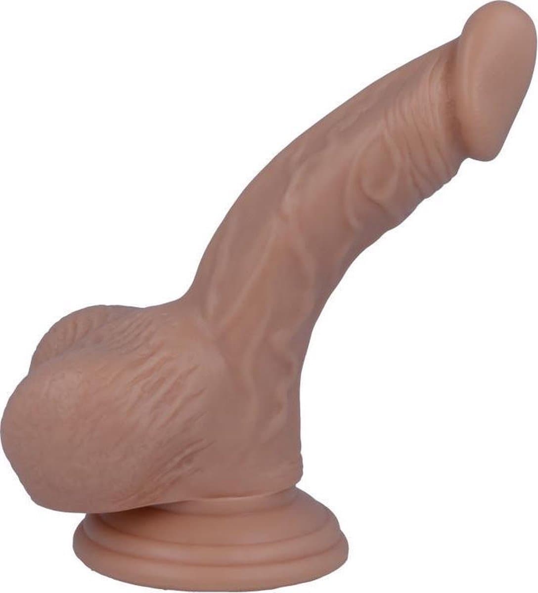 Mr. Intense - dildo - dildo vibrator - dildo vrouwen - dildo mannen - dildo anaal - dildo xxl  - beige - flexibel - 16cm Ø 2,7cm / sex / erotiek toys — afbeelding 1