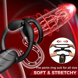 Oneay Vibrerende Cockring - Siliconen Penisring voor Prostaat & Perineum Stimulatie - Seksspeeltje voor Mannen & Stellen - Valentijn Cadeau — thumbnail 2
