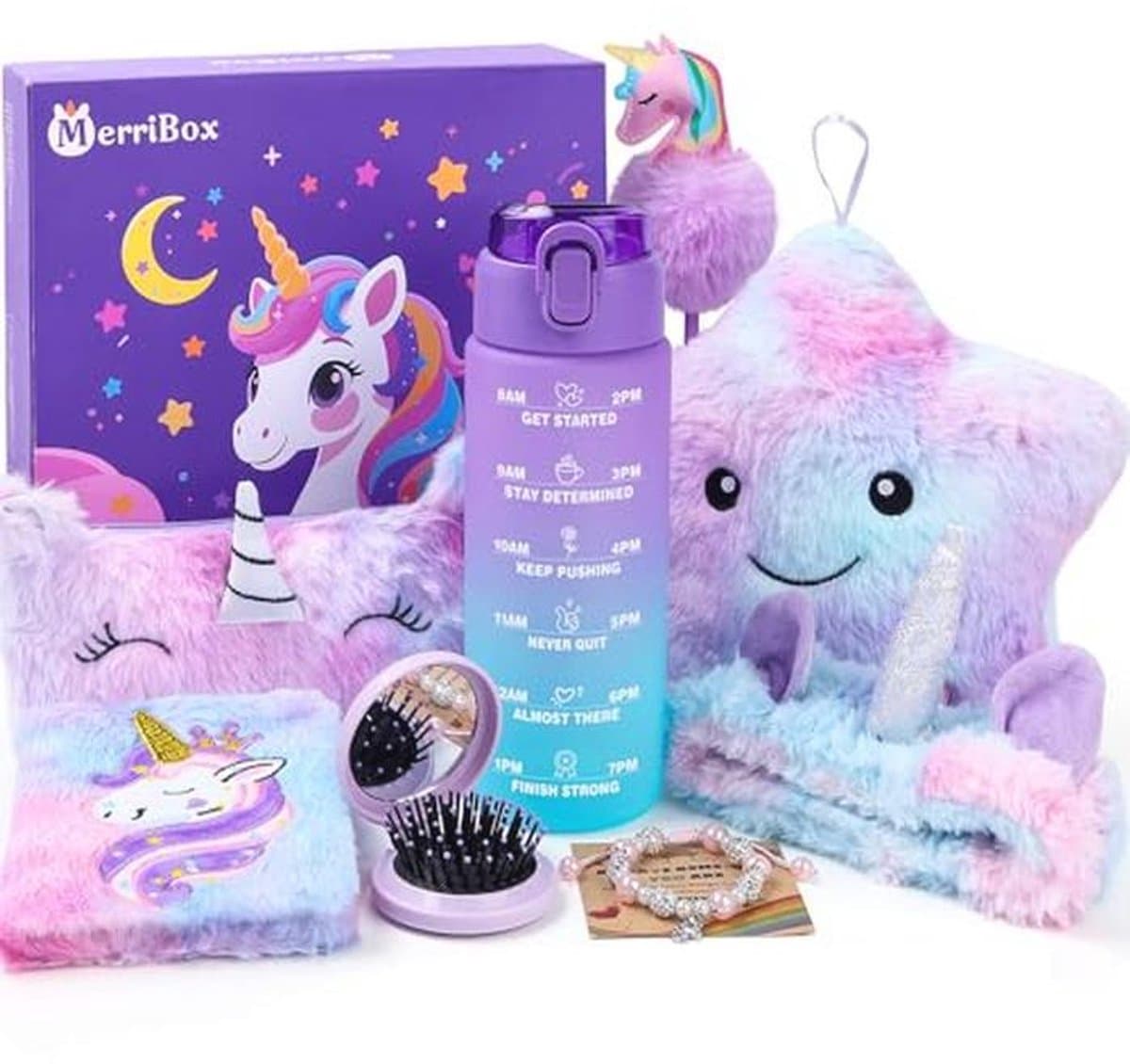 Magische Eenhoorn Cadeauset voor Meisjes van 4 tot 10 Jaar – Drinkflessen, Knuffelkussens en Meer – Perfect voor Verjaardag, Kerst en Speciale Gelegenheden — afbeelding 1