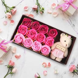 Kunstmatige Rozen Zeep Bloem Giftset voor Vrouwen - Romantisch Cadeau voor Valentijnsdag — thumbnail 4