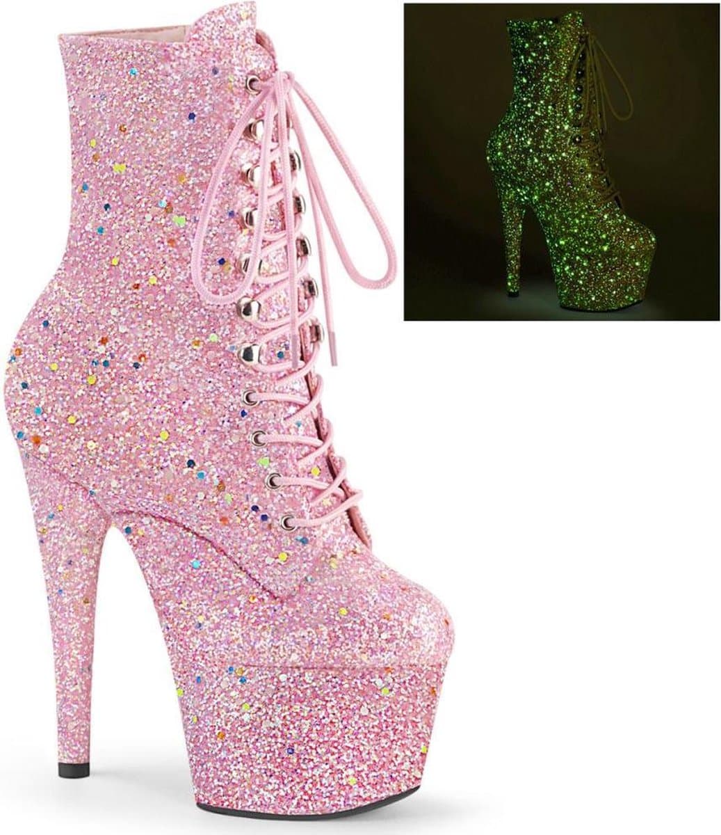 Pleaser - ADORE-1020GDLG Plateau Laarzen, Paaldans schoenen - Paaldans schoenen - 42 shoes - Roze — afbeelding 1