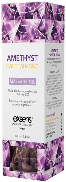 Exsens - Amethist Zoete Amandel Biologische Sensuele Lichaams- & Massageolie — thumbnail 3