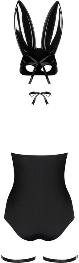Obsessive Bunny kostuum- Erotische Rollenspel Kleding - Maat L/XL - Zwart — thumbnail 4