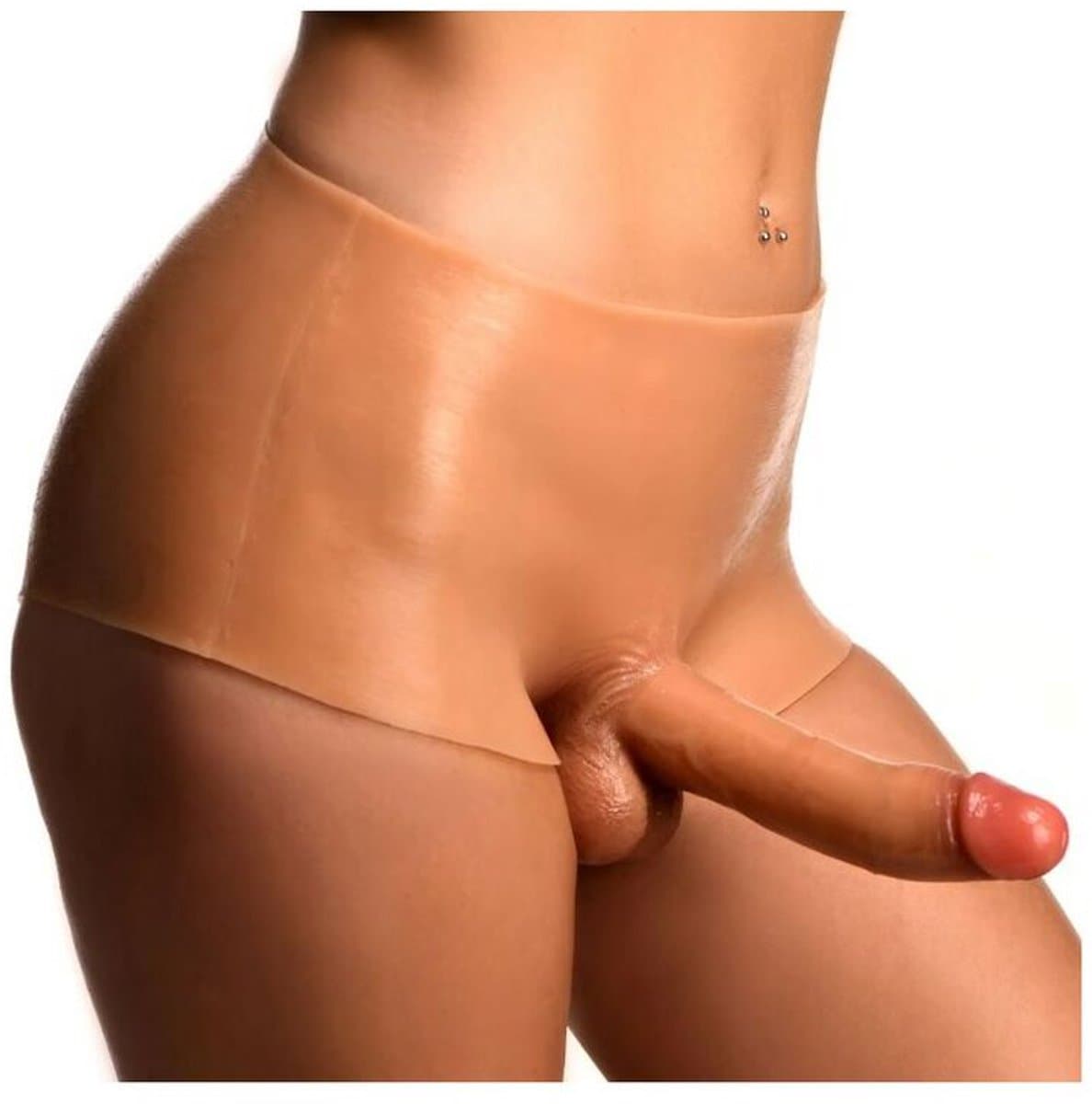 XR Brands Boner Briefs - Penis Panties - Groot erotisch kostuum - beige — afbeelding 1