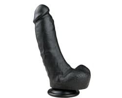 EasyToys - Realistische Dildo met Balzak - Dildo met Zuignap - 20 cm - Dildo's - Sex Toys voor Vrouwen en Mannen - Dildo Mannen Anaal - Zwart