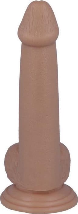 Mr. Intense - dildo - dildo vibrator - dildo vrouwen - dildo mannen - dildo anaal - dildo xxl  - beige - flexibel - 18cm Ø 3,4cm / sex / erotiek toys — thumbnail 4