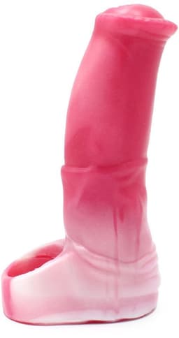 Kiotos Monstar 11 - Penis Sleeve - Penisverlenging - Met Ball Stretcher Opening - Inbreng Lengte 170 mm - Siliconen - Roze Wit — thumbnail 2