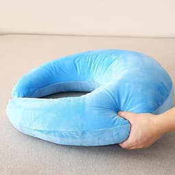 Ergonomisch Kussen - Rustkussen Bedbank - Games Lezen Werken - Zacht Positiëringshulp - 68 x 50 cm - Hemelsblauw — thumbnail 3