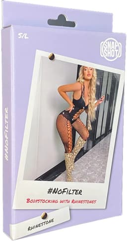 Snapshot - #nofilter - Bodystocking met Strass steentjes - One Size - Zwart — thumbnail 2