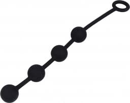 EXCITE Medium Silicone Anal Beads - Black — thumbnail 1