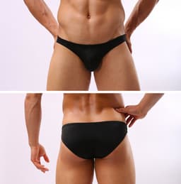 Sexy zwemslip mannen - zeer laag (Speedo-model) zwembroek - zwart - maat M/L — thumbnail 4