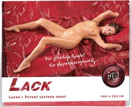 Sex Erotiek Lak Laken Extra Lang 200 x 230 cm - Rood Lak Laken Volledig waterproof — thumbnail 4