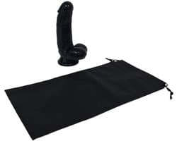 Sensationsdeluxe - Realistische Dildo met Balzak - 15 cm - Dildo met Zuignap - zwart - Sex speeltje voor Mannen Anaal - en voor Vrouwen en Man - Dildo Zakje