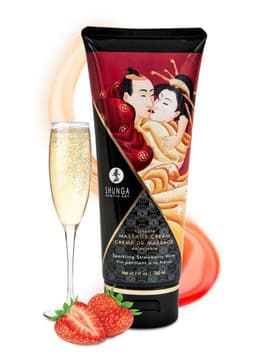 Shunga - Massage Crème - Strawberry Wine — thumbnail 3