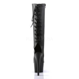 Adore-2018 plateau peeptoe laars met open hiel en stiletto hak mat zwart - (EU 39 = US 9) - Pleaser — thumbnail 5