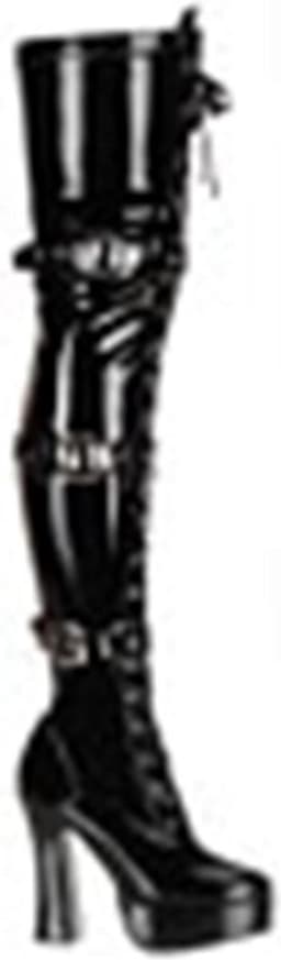 Pleaser - ELECTRA-3028 Plateau overknee Laarzen - US 6 - 36 Shoes - Zwart — thumbnail 2