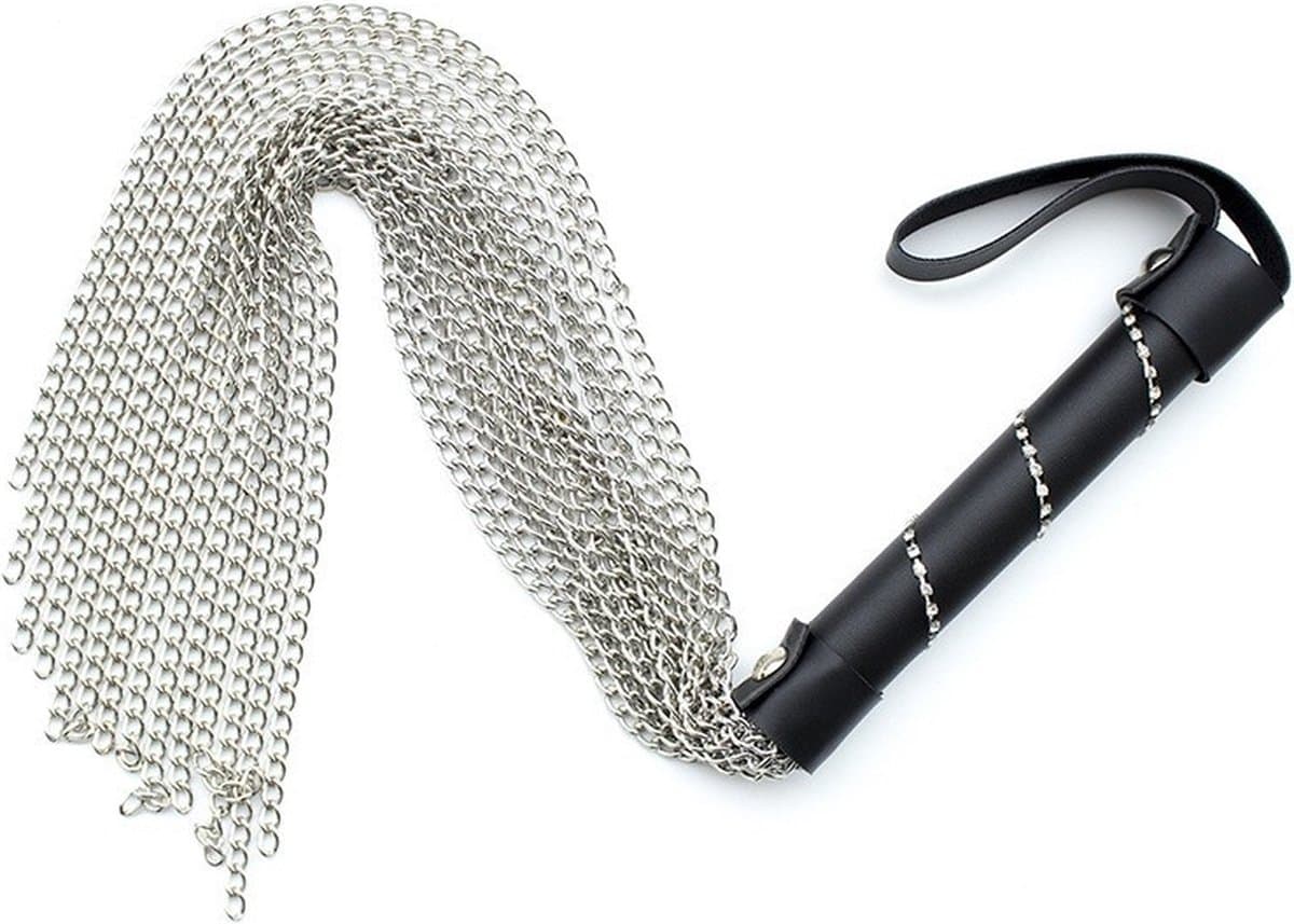 Nooitmeersaai - Metalen zweep met zwart handvat - 53 cm — afbeelding 1