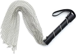 Nooitmeersaai - Metalen zweep met zwart handvat - 53 cm — thumbnail 1