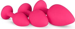 Siliconen Buttplug Met Diamant - Roze — thumbnail 5