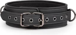 EasyToys - Fetish Halsband met Riem - Duurzaam - Kunstleer - BDSM - Bondage - BDSM Toys - Rollenspel - Verkleedkleding - Rollenspel Erotiek - Puppy Play - Erotisch Spel - Zwart — thumbnail 5