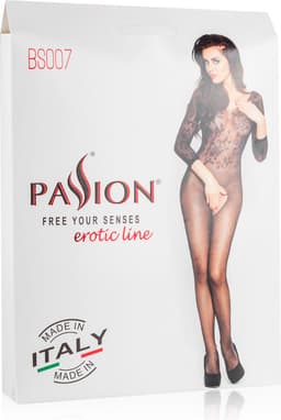 Witte netstof catsuit met open kruis — thumbnail 1