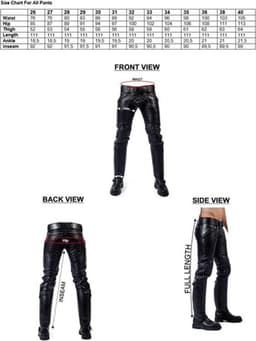 Mister b leather fxxxer jeans all black 34 — thumbnail 4