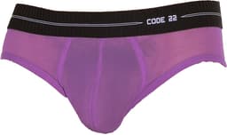 CODE 22 Sheer Mesh Brief Grape - MAAT M - Erotisch Heren Ondergoed - Slip voor Man - Sexy mannen Slip — thumbnail 1