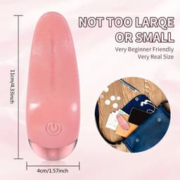 Befvibrator - Ultiem genot - Realistisch - Tong - Beffen - Likken - USB - vaginale massage - Stil - Handzaam -Kerstcadeau - Feestdagen - Geschenk — thumbnail 3