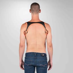 665 Neoprene - Riemenbody - Bretels - Zwart Oranje - Verkrijgbaar in 2 maten - Heckler Harness Black Orange L/XL — thumbnail 4