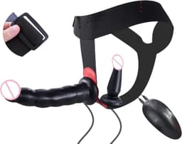 Strap-on Vibrator voor Dames - 18 CM - Broek Verstelbaar - One Size - Voorbinddildo - Harnas universeel - Voorbind penis — thumbnail 2