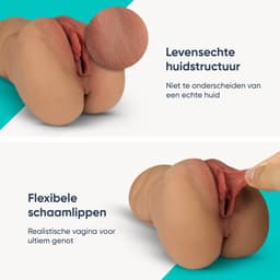 DailyPlay Pocket Pussy voor Man - 2 in 1 – Masturbator met Billen en Kunst Vagina – Sex Toys Mannen en Koppels – Nep Kut — thumbnail 5