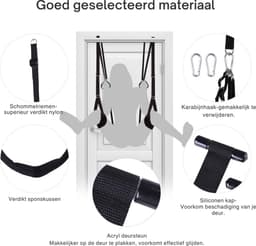 Sex Schommel - Sex Swing Extra Stevig – Seksschommel – Seksspeeltjes voor Koppel – Seks Schommel BDSM – Erotiek Toys - Sex Sling – Love Swing – Discreet Verpakt – Zwart — thumbnail 4