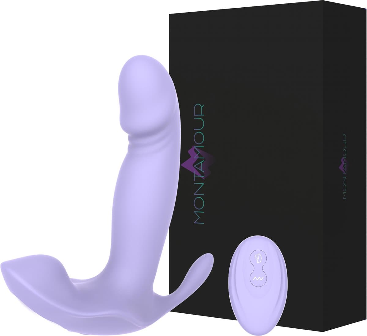 MontAmour Syra – Roterende Vibrator voor Vrouwen – G-Spot & Clitoris Stimulator – 10 Rotatie- & 10 Vibratiestanden – Dildo Vibrator – Met Afstandsbediening – Oplaadbaar – Waterdicht – Siliconen – Sex Toys voor Vrouwen- veilig geen wifi - Lila - Paars — afbeelding 1