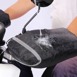 Handschoenen - Motorstuurhandschoenen - Fietshandschoenen - Warme handschoenen - Winterhandschoenen - Winddichte en warme winterhandschoenen - voor heren en dames - met reflecterende strips - handwarmers - voor de winter - motorhandschoenen - zwart — thumbnail 4