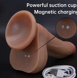 realistische vibrator zijde zacht met zuignap — thumbnail 2