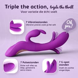 Sensual Desire® GLOW – Rabbit Vibrator – Vibrators voor Vrouwen – Sex Toys Femme – G Spot & Clitoris Stimulator – 21 standen – Sex Toys voor Vrouwen – Intense Dubbele Stimulatie – Stil & Waterdicht — thumbnail 3
