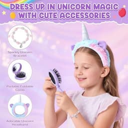 Magische Eenhoorn Cadeauset voor Meisjes van 4 tot 10 Jaar – Drinkflessen, Knuffelkussens en Meer – Perfect voor Verjaardag, Kerst en Speciale Gelegenheden — thumbnail 5