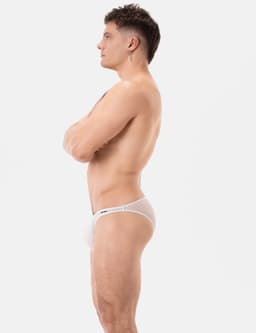 Barcode Berlin Reigi Brief White - MAAT S - Erotisch Heren Ondergoed - Slip voor Man - Sexy mannen Slip — thumbnail 3