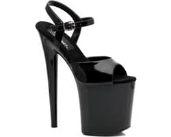 Pleaser - FLAMINGO-809 Sandaal met enkelband, Paaldans schoenen - Paaldans schoenen - 38 Shoes - Zwart