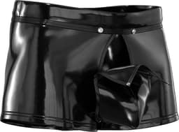 Boxer-Zwart-Sexy-Latex-Heren-Blinkend-Glad-Mannen-Opvallend-Erotisch-Opwindend-Goedkoop-Open Butt — thumbnail 3