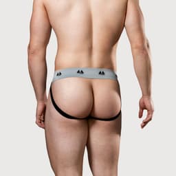 MM Sports Original Edition Swimmer/Jogger Jockstrap 2 inch Black - MAAT L - Heren Ondergoed - Jockstrap voor Man - Mannen Jock — thumbnail 3