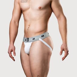 MM Sports Original Edition Swimmer/Jogger Jockstrap 2 inch White - MAAT XL - Heren Ondergoed - Jockstrap voor Man - Mannen Jock — thumbnail 2