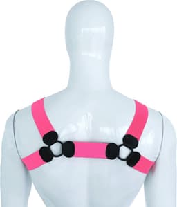 Kiotos - Elastisch Borstharnas - Tuigje - Riemenbody - Roze - Maat L/XL — thumbnail 2