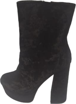 BELLAMICA-VELOUR-LAARS-BLACK-HAK 12 CM-PLATEAU 4 CM-SIZE 40 — thumbnail 1